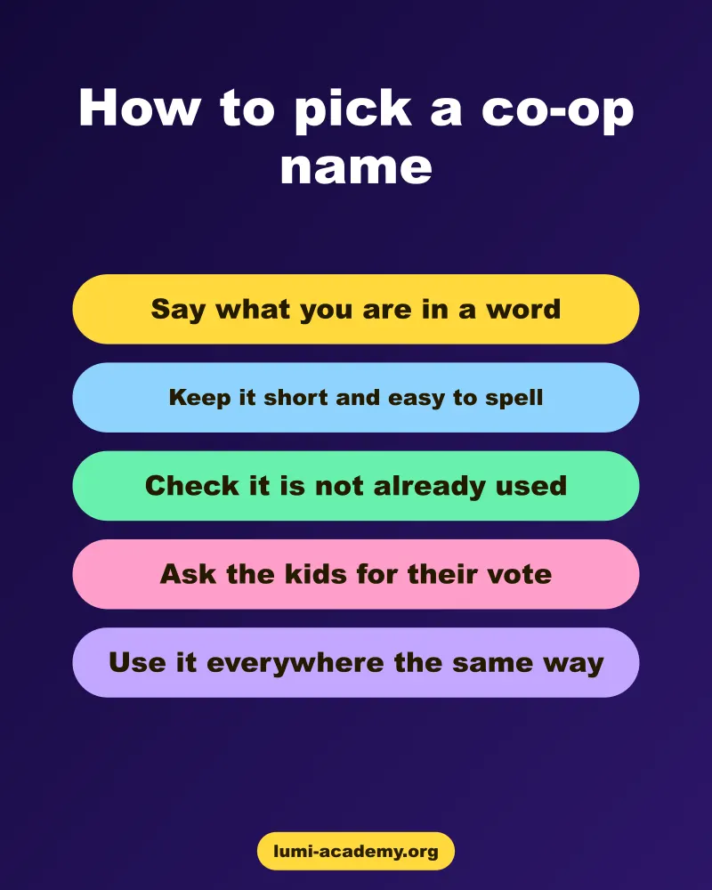 Five tips for choosing a homeschool co-op name