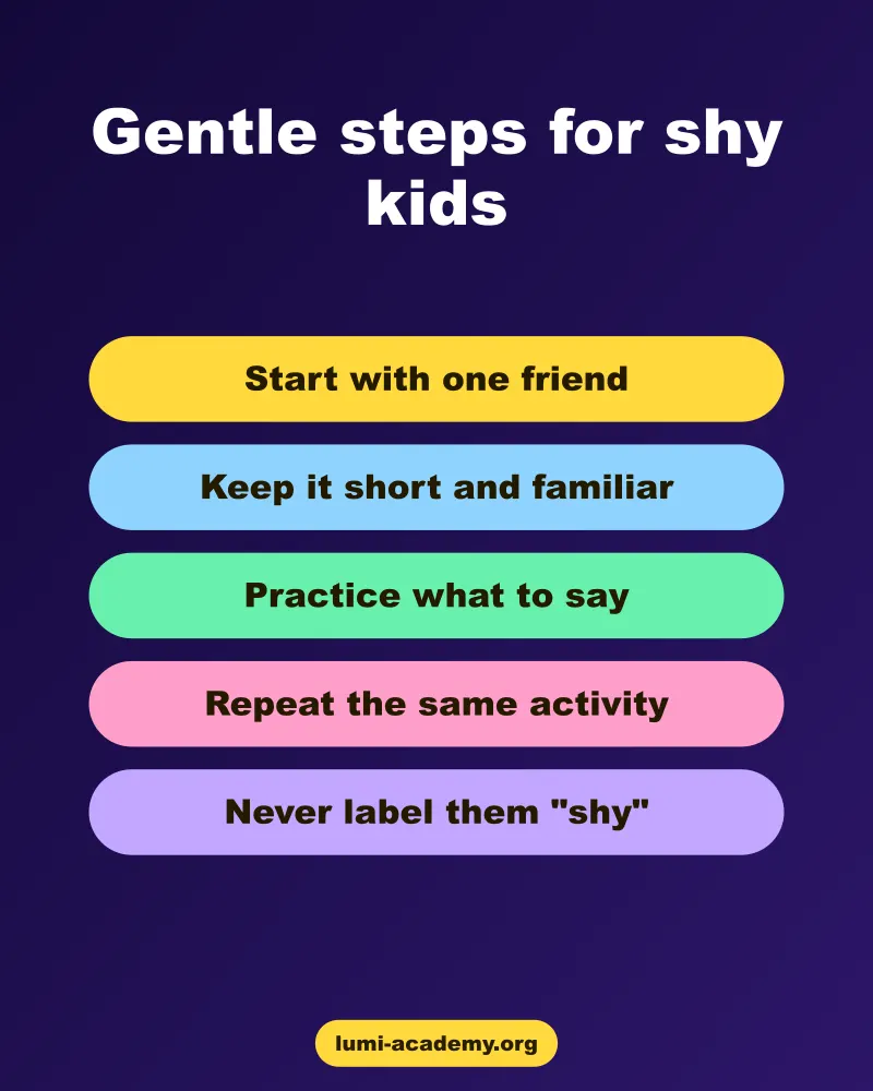 Five gentle steps for helping a shy homeschooled child make friends